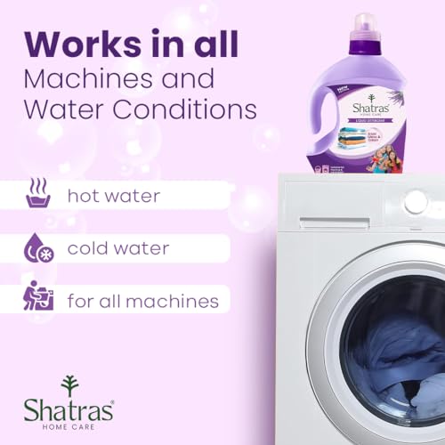 Image of Shatras Eco-Friendly Laundry Liquid Detergent 1 Liter | Suitable for All Types of Clothes | Concentrated Liquid Detergent for Top-Load & Front-Load Washing Machines | Tough Stain Removal & Fabric Care