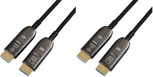 Cable HDMI alta velocidad trenzado fibra óptica 10 m negro duplicado