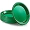 Disposable Plastic Plates Black, 10.4 Inches Plastic Dinner Plates