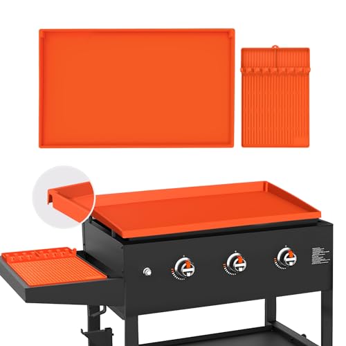 Full-Edge 28 Silicone Griddle Cover for Blackstone Includes 16 Silicone Griddle Mat Premium Food-Grade Blackstone Griddle Accessories Reusable Top Protector for All-Season Outdoor Use