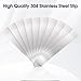 MVRPOWER Metal Shims for Leveling, 30 Pcs 304 Stainless Steel Strip, 3 x 0.0008'', 0.001'', 0.0016'', 0.0024'', 0.003'', 0.039'', 0.047'', 0.059'', 0.079'', 0.12'' Thickness Metal Shims with 1 Glove
