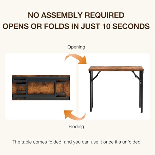 image for TEMI Small Computer Desk Folding Table - 35.8