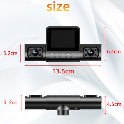 Câmera de painel de 4 canais para carros, proteção panorâmica de 360 graus, câmeras frontais interna