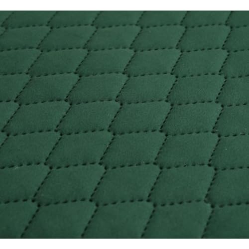 Image of Velvet Quality Raising Quilt Patterns Sofa Covers Set (Green, 5 Seater)