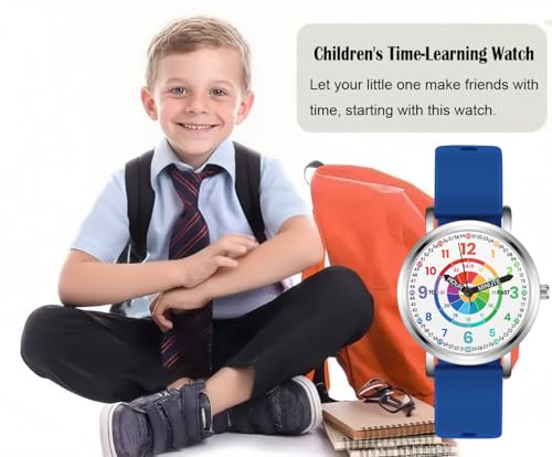 Kids Analog Learning Watch - Waterproof Time Teacher Watch for Boys & Girls Ages 4-12, Easy-Read Educational Clock, Durable Birthday Gift for Boys Girls2