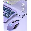 Wireless Keyboard and Mouse Backlits, Wrist Rest, LED Mouse, Rechargeable Ergonomic Keyboard with Phone Holder, Silent Light Up Combo for Computer, Mac, PC, Laptop, Chromebook (Purple)