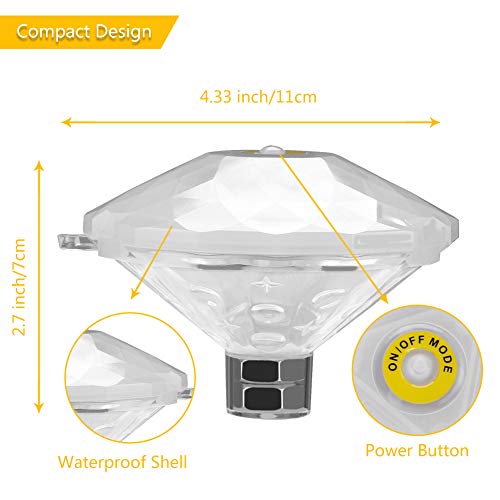 Coquimbo Swimming Pool Light, Battery Operated Baby Bath Hot Tub Lights Pool Accessories with 7 Modes LED Floating Pool Lights for Disco Pool Party Fountain or Pond Decorations