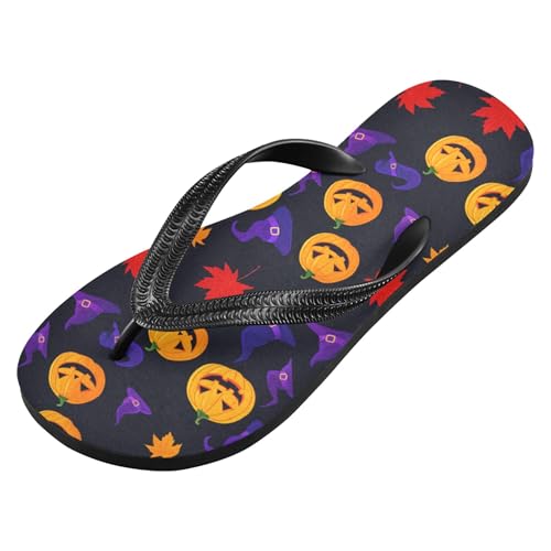 Burbuja Pumpkins Leaves Flip Flops for Women Men, Soft Thong Sandals Rubber Slippers for Pool Beach Essentials2
