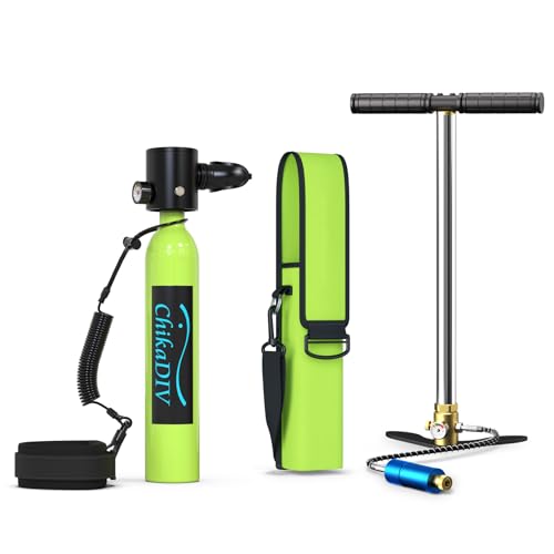 CHIKADIV 0.5L Botella Aire Buceo Mini Botella Buceo para Buceador con Capacidad de 5 a 10 Minutos Minutos Respirador SubacuáTico para Viajes Buceo Equipo de Buceo para Nadar Rescate