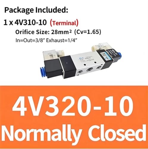 Électrovanne pneumatique 4V320-10 haute performance à double commande stable