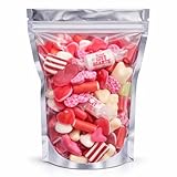 GRO VITS - Pick & Mix sweets Quality Jelly Love Hearts Sweets Classic Retro Candy Selection Assortment Valentines Theme Valentine Gifts, Anniversaries Gifts Love Candy Sweeties - 500g