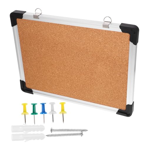 HOMSFOU 1Juego Tablero De Anuncios De Tablón De Mensajes Para Pared Con Marco Para Oficina y Escuela Incluye Chinchetas Para Notas y Recordatorios