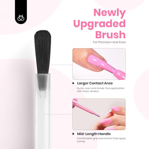 Image of Beetles Pink Gel Polish - First Crush 15ML /0.51Fl Oz, Light Pink Gel Nail Polish, Soak Off UV LED Lamp Nail Art, Long-Lasting Manicure Salon DIY Home Summer Nails