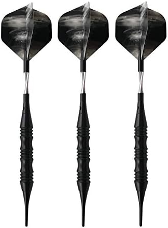 Miniatura 2 de Exquisito juego de dardos de punta suave de 0.71 oz, maleta dura para llevar  3 barriles de hierro recubiertos negros  3 ejes de aluminio  3 alas de