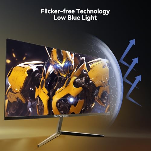 Image of 24 inch Flat Gaming Monitor Full HD 1920x1080, 180Hz,1ms, Adaptive-Sync, Eye-Care Technology,HDMI, DisplayPort, HDMI*1 /DP*1 /USB*1, 3-Side Virtually Borderless Design,Support Wall Mount Install