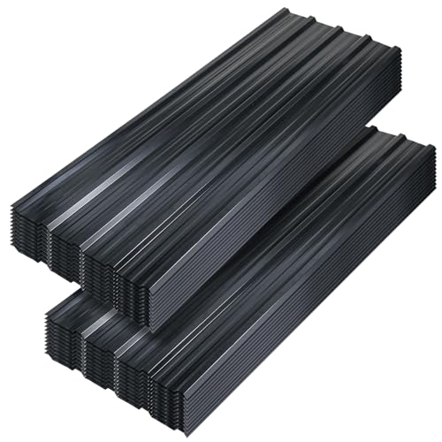 Tôle trapézoïdale anthracite 129x46 cm pour couverture de toit et carport | 24 plaques