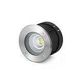 La fuente de iluminación es COB LED de 12W y luz cálida.