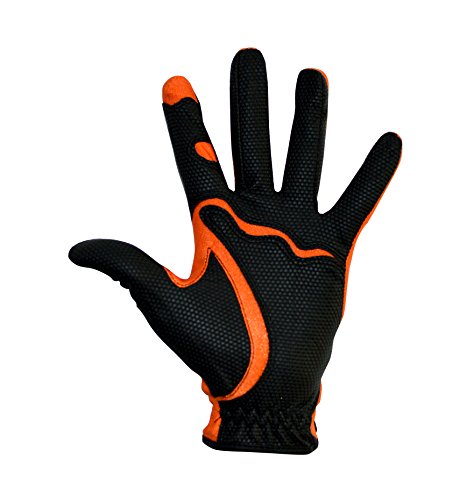 Fit39 EX Golf Gloves (Black/Orange) (Large)