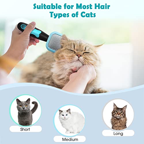 Slicker Brush, Petpawjoy Dog Brush Gently Cleaning Pin Brush For Shedding Dog Hair Brush For Small Dogs (Small-Blue) #TOP5