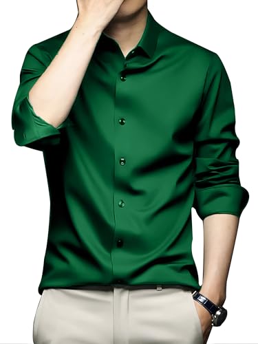 Image of CVC Mens Satin Regular Fit Formal Shirt.