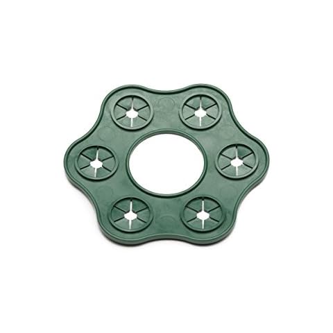 EarlyGrow MPL50003 Plastic Wigwam Cane Grips with 6 Holes for Vine Plants, Runner Beans, Peas, Sweet Pea Plants - Green (2) Cover