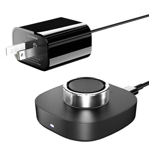 Charger for Oura Ring Gen4 (Size 11) - Fast Charging Dock with USB-C Wall Charger & 3FT Cable Quick Charge Replacement Base Compatible with Oura Ring Gen 4 - Black