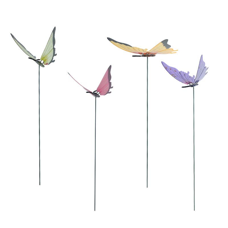 Wonderland Garden Sticks(Set of 4) Shiny Butterfly(Garden Decor Items) | Garden Decoration Outdoor Stakes | (Yard Plant, Lawn Décor, Garden décor, Outdoor Decor Stick) (B0BD6Q495J) Amazon Price History, Amazon Price Tracker