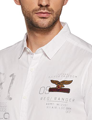 Image of Spykar Men's Solid Slim Fit Shirt