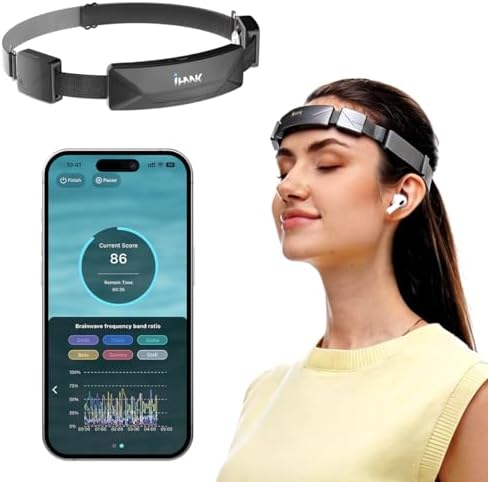 EEG Neurofeedback Headband for Meditation & Brainwave Monitoring,...