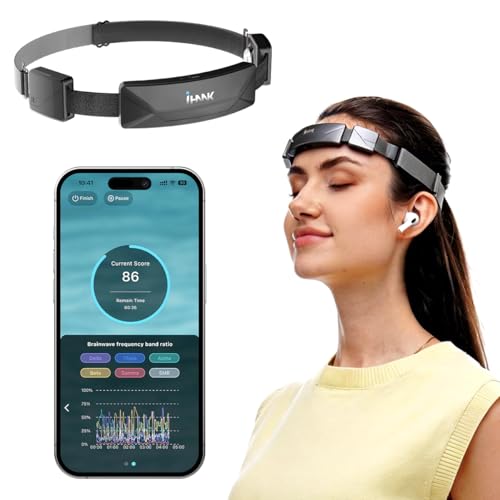 SereniBrain EEG Neurofeedback Headband for Meditation & Brainwave Monitoring, Real-Time Brain...