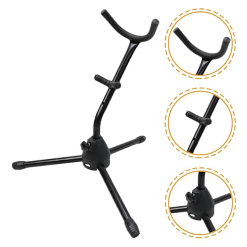 Support pliable saxophone alto ténor trépied portable métal noir mousse - 7