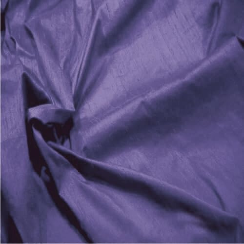 Silk Dupion Fabric, 100% Silk Yarn, 112cm Wide, Luxurious Slub Texture, for Fashion and Soft Furnishings, Multiple Colours (Lavender (25), Sample (15 cm x 15cm))