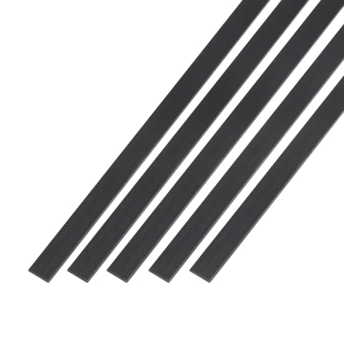 カーボンファイバーシートストリップ, カーボンファイバーストリップとフラットバー10個パック、複数のサイズ500mm(1x3x500mm)