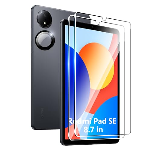 Heioloo [3 Pièces Verre Trempé pour Xiaomi Redmi Pad SE 8.7", [2+1] Pièces Protection Écran et Caméra Arrière Protecteur, Dureté 9H, Sans Bulles,HD Anti-rayure Protection D'écran