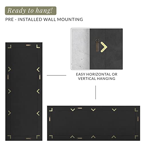 Barnyard Designs 24X64 Whitewashed Leaner Floor Mirror Full Length, Large Rustic Wall Mirror Free Standing, Leaning Hanging Wood Mirror Full Size, Farmhouse Decor Long Mirror Bedroom Living, White #TOP4