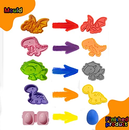 Funbero Clay Accessory Set, 29 Pieces, Includes Tools, Moulds, Rolling Pin, Kneading Mat for Children Aged 3+ Years - Image 3