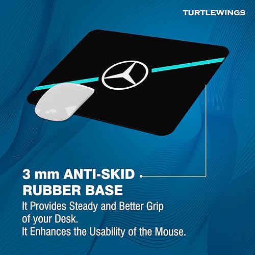 Image of TURTLEWINGS | Mousepad | Formula One F1 Race Car on Track Mousepad - 22x18 cm, 3mm Thick | Dynamic Print Non-Slip Rubber Base | Office, Study & Gaming Use | Premium Smooth Surface