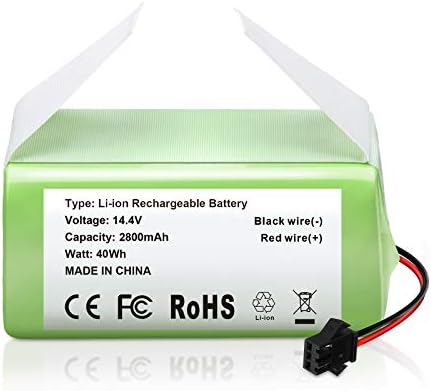 FirstPower 14.4v 2800mAh Battery - Compatible with Eufy RoboVac 11S, 11S Plus, 11S MAX, 12, 15C MAX, 15C, 30, 30C MAX, G10 Hybrid, G20 & Ecovacs Deebot N79DN622 (NOT for 2-Prong Connector)