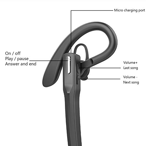 BSTQC Bluetooth headset, Bluetooth Headset Oortje voor Mobiele Telefoon Lange Standby Draadloze Business Headset voor… - Image 3
