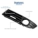 Pair Left And Right Fog Light Mesh Grille Compatible For VW Polo 9N3 2005-2009 No.6Q0853666H/6Q0853666H9B9 ABS Black