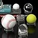 Houseables Baseball Holder, Baseball Stand, Ball Holder, Ball Stand, Acrylic Sphere Display, Egg Display, for Crystal, Rock, Marble, Golf, Softball, Round, Plastic Ring,12 Pack, Clear, 1.75