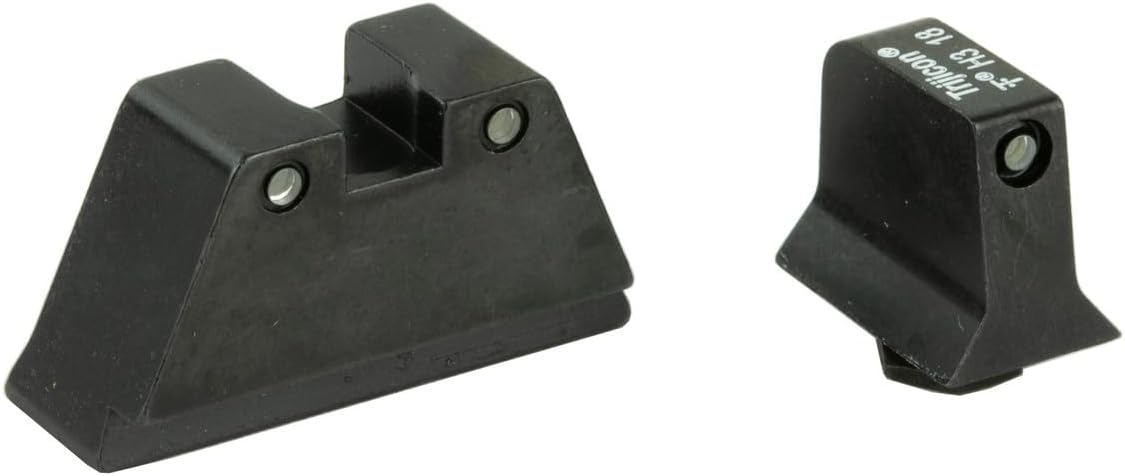 Trijicon GL204-C-600698 Bright & Tough Night Sight Suppressor Set, Glock 20/21/29/30/36/40/41, black Front/ black Rear with Green Lamps