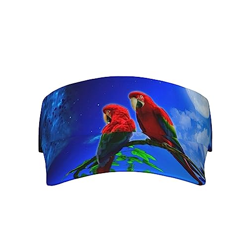 Chapeau de protection solaire pour perroquet avec cordon réglable et tissu vert