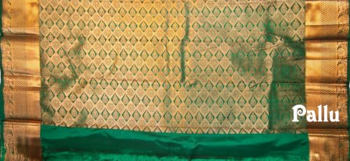 Image of VFCollections Women's Kanchipuram Silk Saree With Blouse Piece