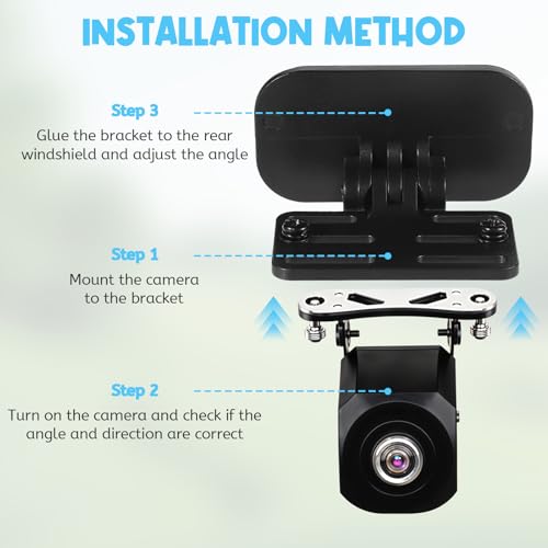Image of Giantree 1PCS Rear Camera Holder, Universal Dash Cam Rear View Camera Mount with A Screwdriver Tool, Adjustable Back Windshield Backup Mirror Holder Adhesive Car Dashcam Reverse Recorder Car Cam Mount