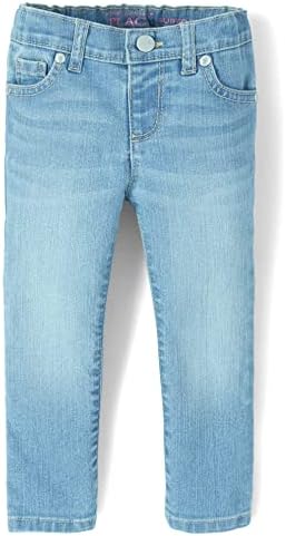 The Children's Place Baby Girls and Toddler Girls Super Skinny Jeans, Light Jay Blue Wash, 3T