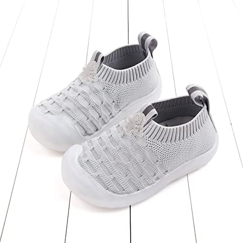Summer Children Baby Sneakers Toddler Girls Boys Lightweight Breathable Mesh First Walkers Shoes Size 24 Months (Grey, 18-24 Months)2