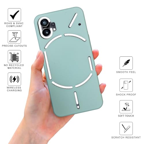 Image of SPRIG Compatible with Nothing (1) Premium FlexTone (TPU) Premium Back Cover Drop Tested Shock Proof Mobile Case for Men, Women, Boys and Girls with Camera Protection (Light Green)
