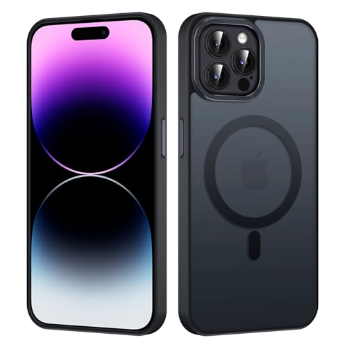 Yoedge Magnetica Cover per Apple iPhone 14 Pro 6,1", Compatibile con MagSafe, Custodia Traslucida Matte Hard PC, Ultra Sottile TPU Antiurto Anti-Graffio Protettiva Case per iPhone 14 Pro, Nero Yoedge Magnetica Cover per Apple iPhone 14 Pro 6,1", Compatibile con MagSafe, Custodia Traslucida Matte Hard PC, Ultra Sottile TPU Antiurto Anti-Graffio Protettiva Case per iPhone 14 Pro, Nero