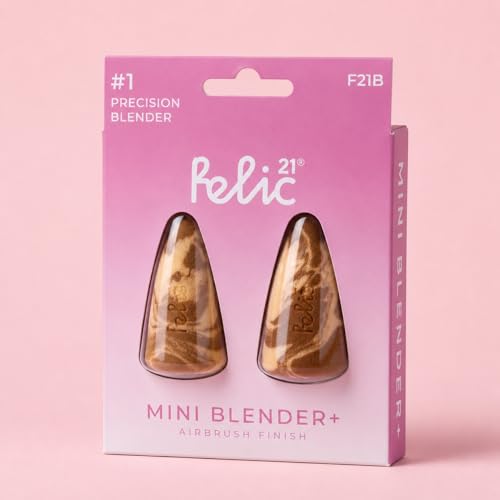 Image of Felic21 Mini Blender+ Makeup Sponge Set of 2 | Ultra-Soft Beauty Blender for Foundation, Concealer & Powder | Latex-Free Face Blending Sponge | Wet & Dry Use
